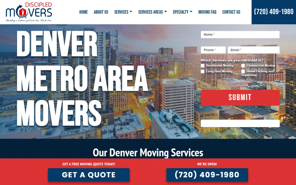 Discipled Movers homepage