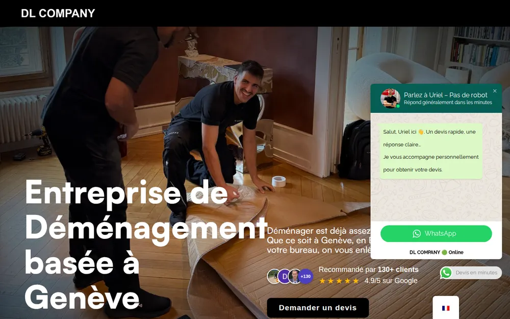 DL Company - Entreprise de Déménagement Genève homepage