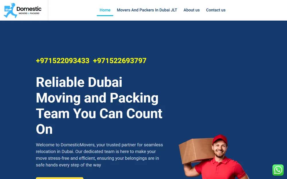 Domestic Movers And Packers Dubai | Office Relocation & Storage Service homepage