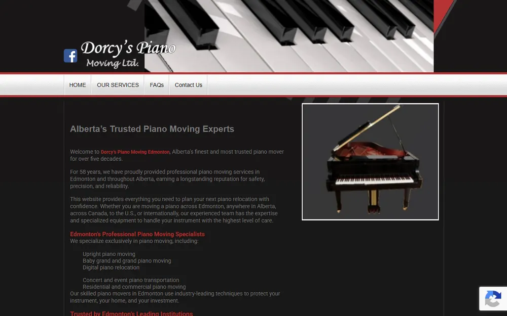 Dorcy's Piano Moving Ltd homepage