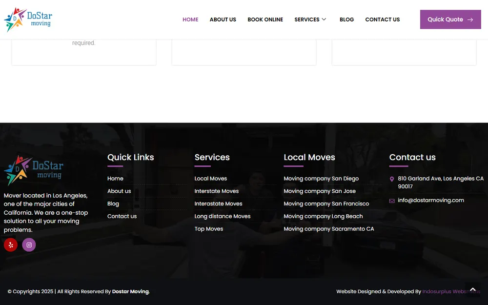 DoStar Moving homepage