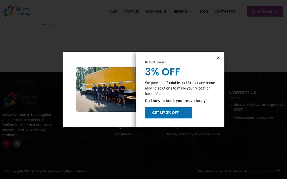 DoStar Moving homepage
