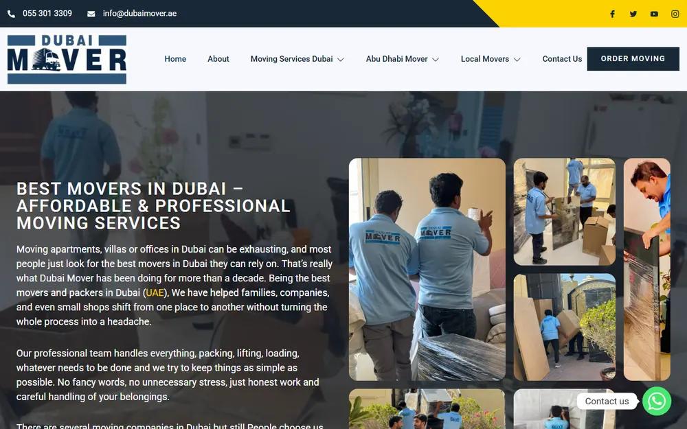 Dubai Mover homepage