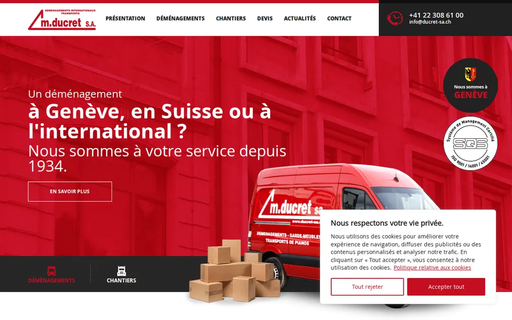 Ducret M. SA homepage