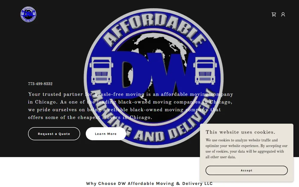DW AFFORDABLE MOVING & DELIVERY LLC homepage
