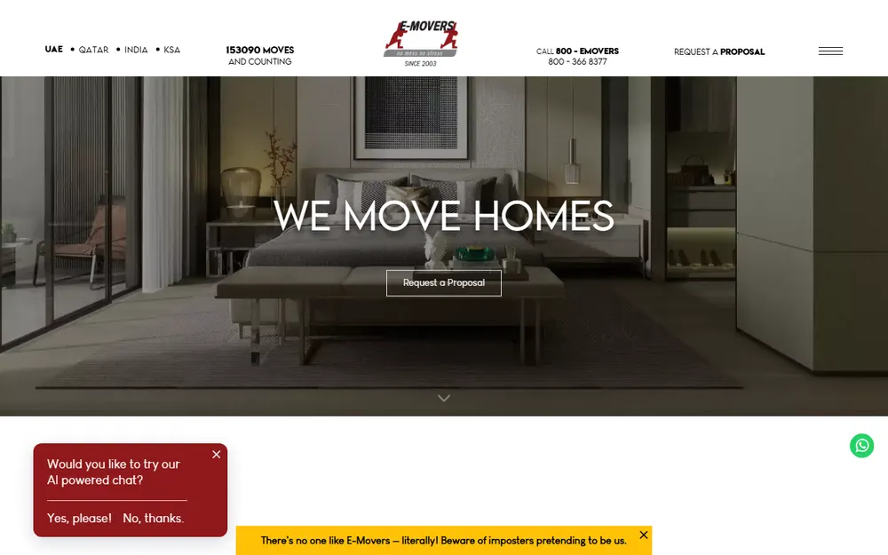 E-Movers UAE (Since 2003) homepage