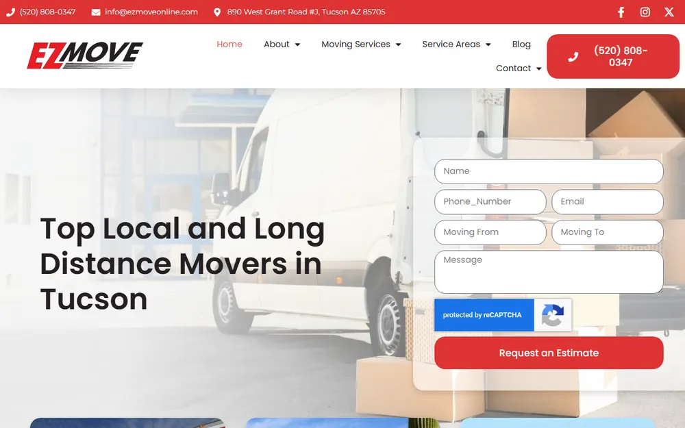 E-Z Move Tucson homepage