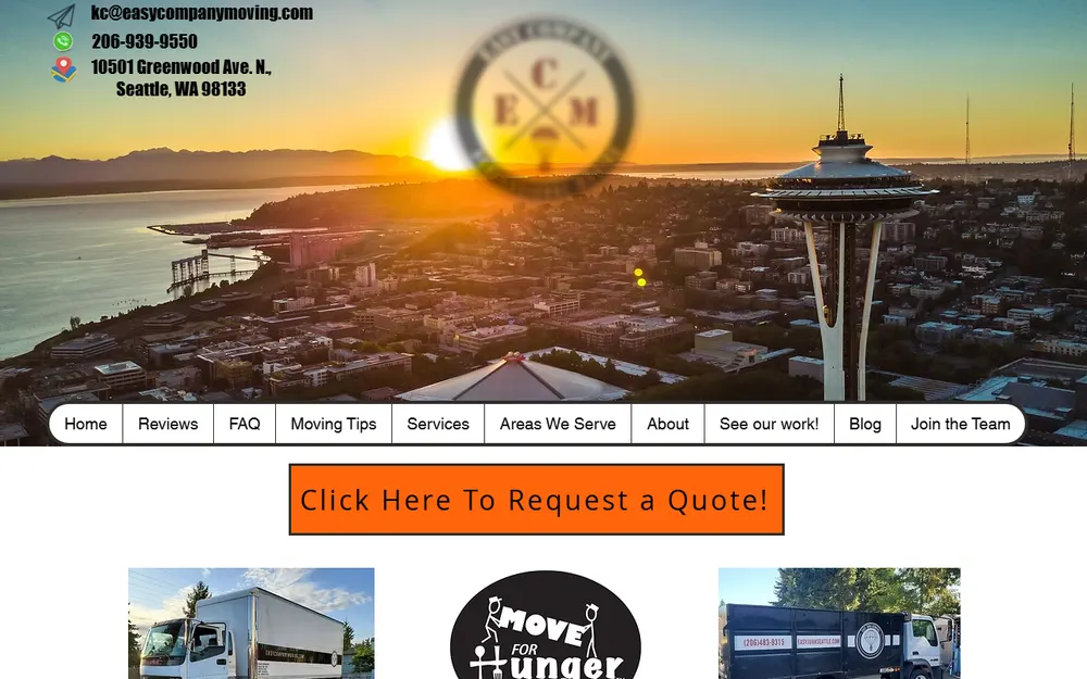 Easy Company Moving homepage