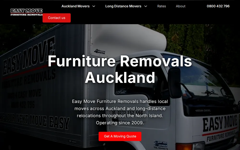Easy Move Furniture Removals Auckland homepage