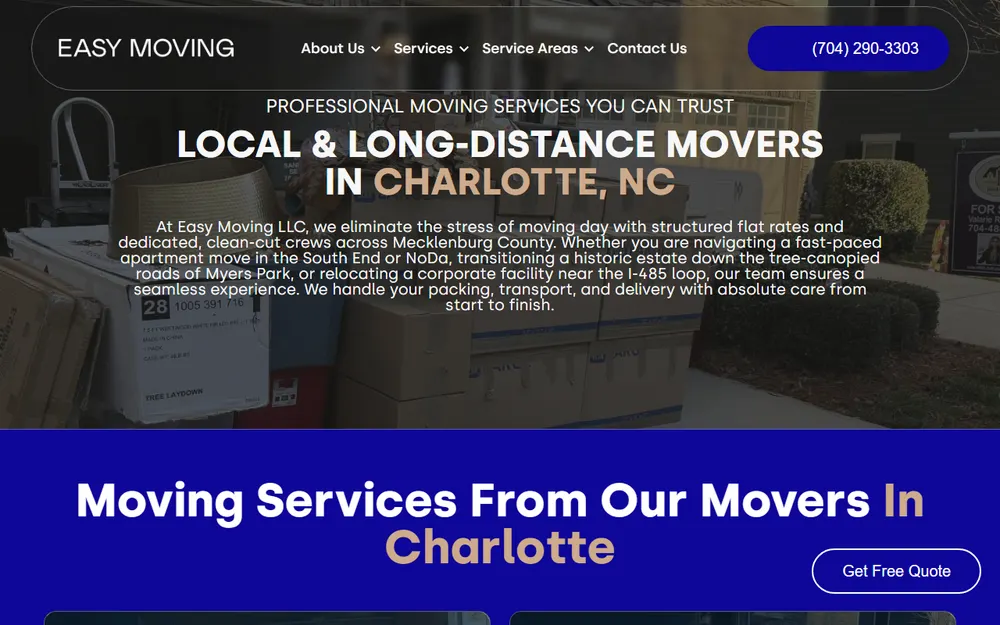 Easy Moving homepage