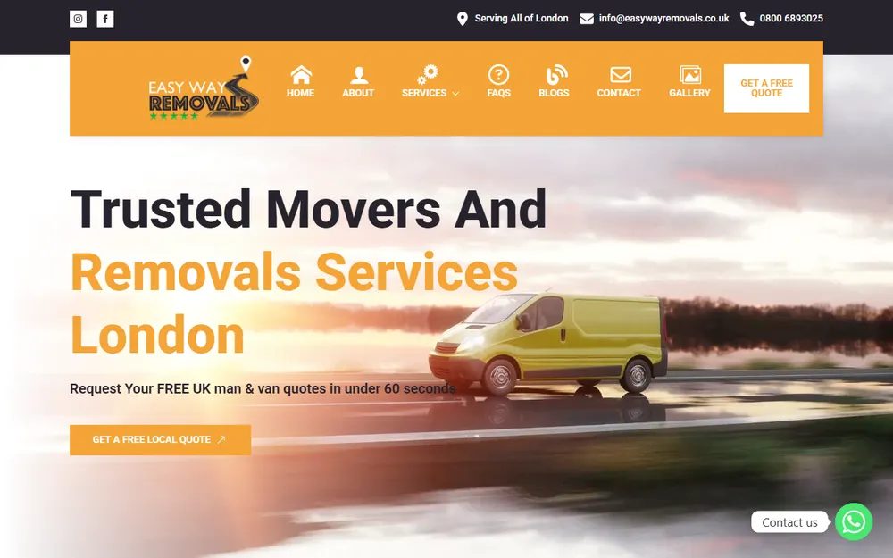 Easy Way Removals homepage