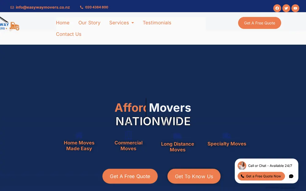 Easyway Movers homepage