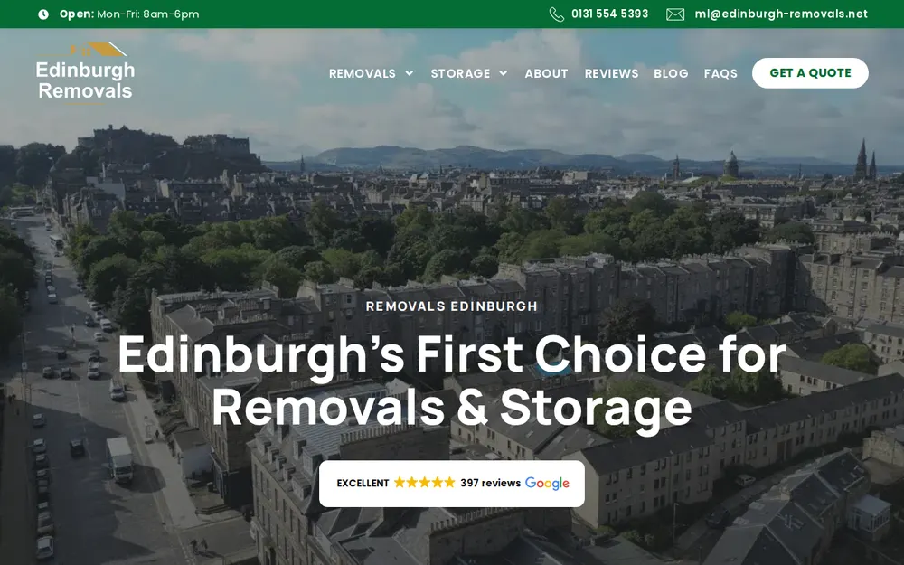 Edinburgh Removals homepage