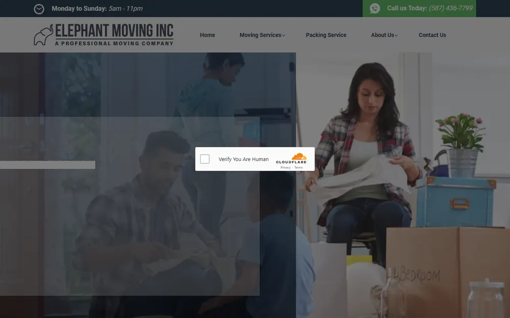 Elephant Moving homepage