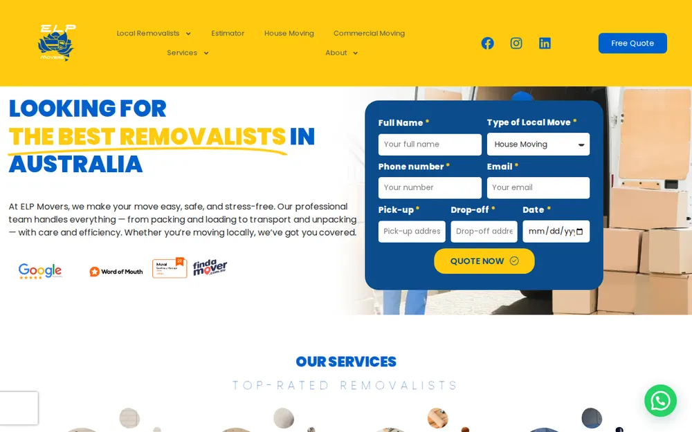 ELP MOVERS homepage