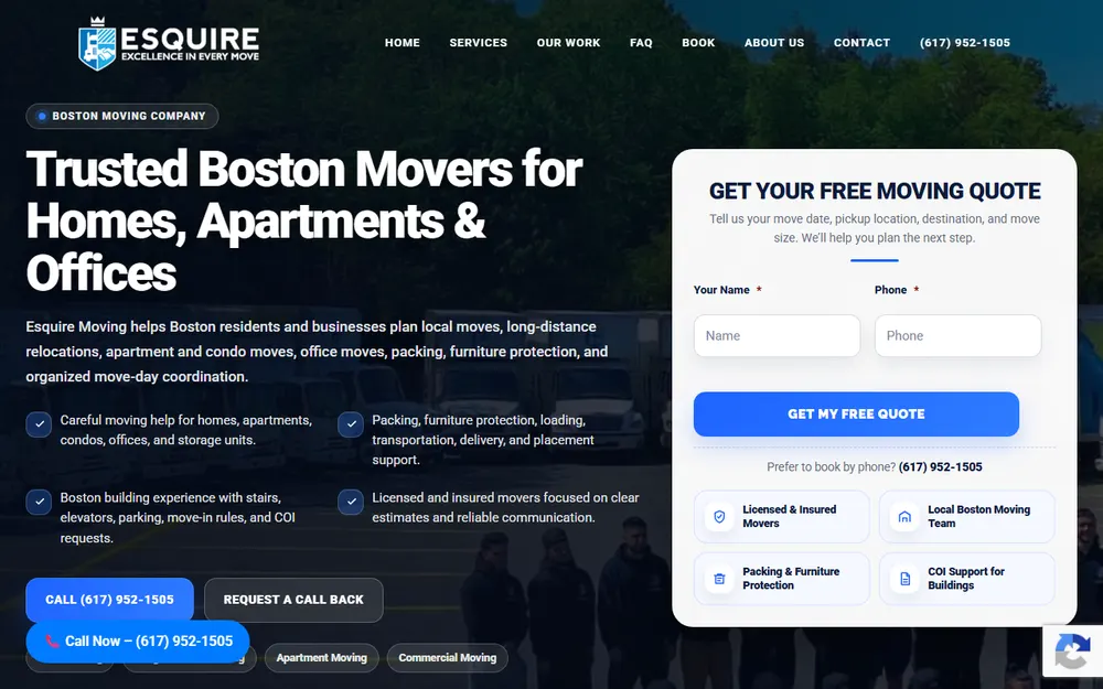 Esquire Moving Inc homepage