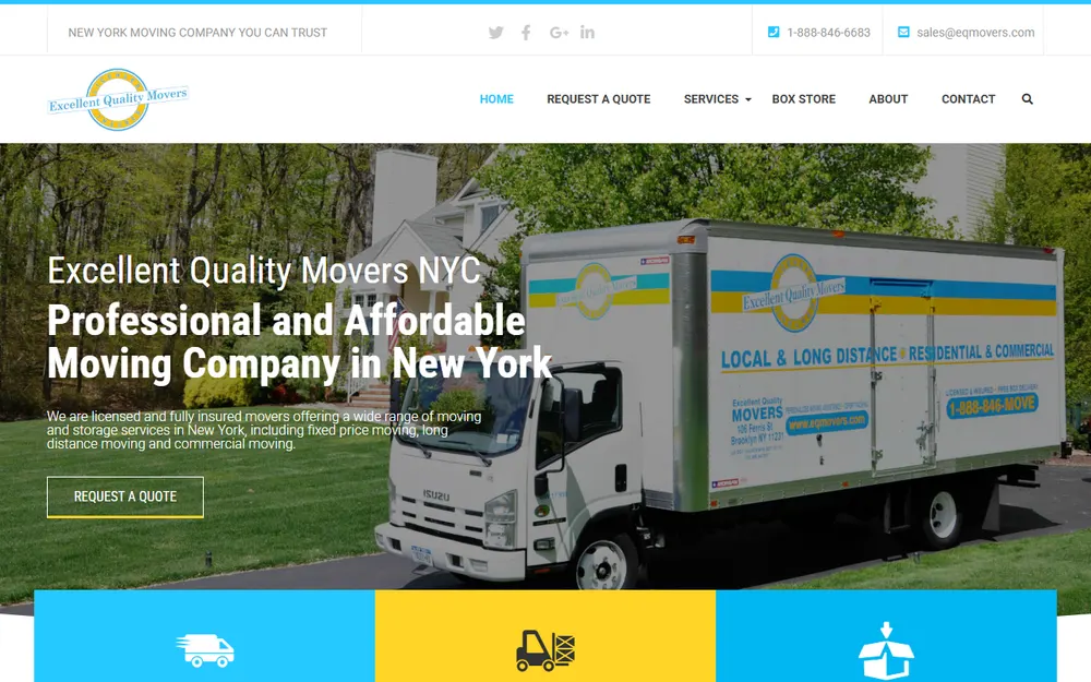 Excellent Quality Movers homepage