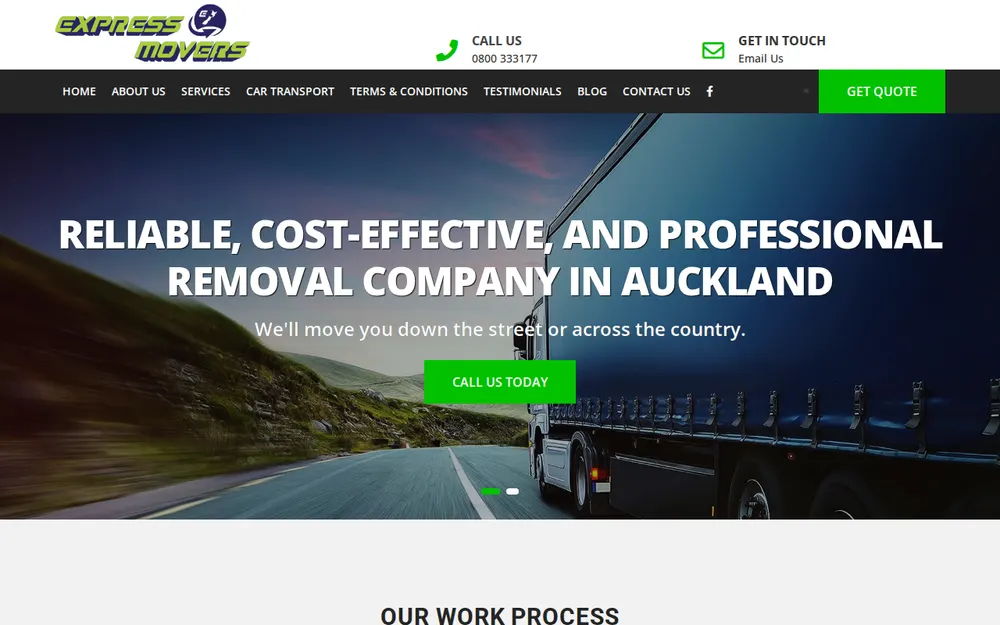 Express Movers INTERCITY MOVERS NZ homepage