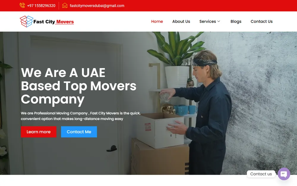 Fast City Movers and Packers Company homepage