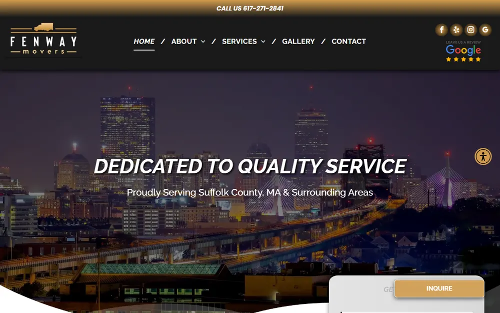 Fenway Movers homepage