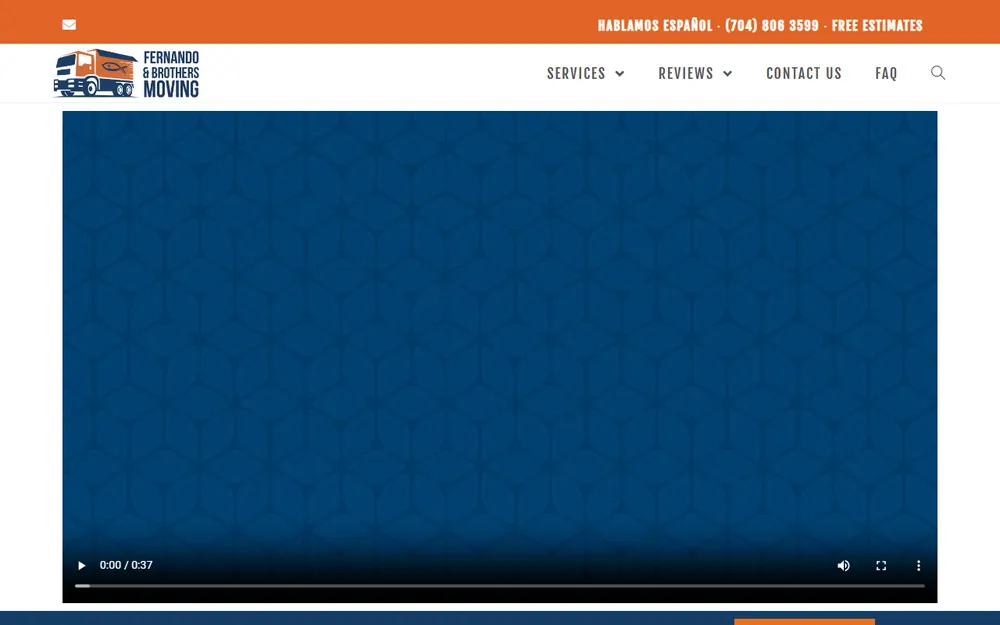 Fernando and Brothers Moving homepage