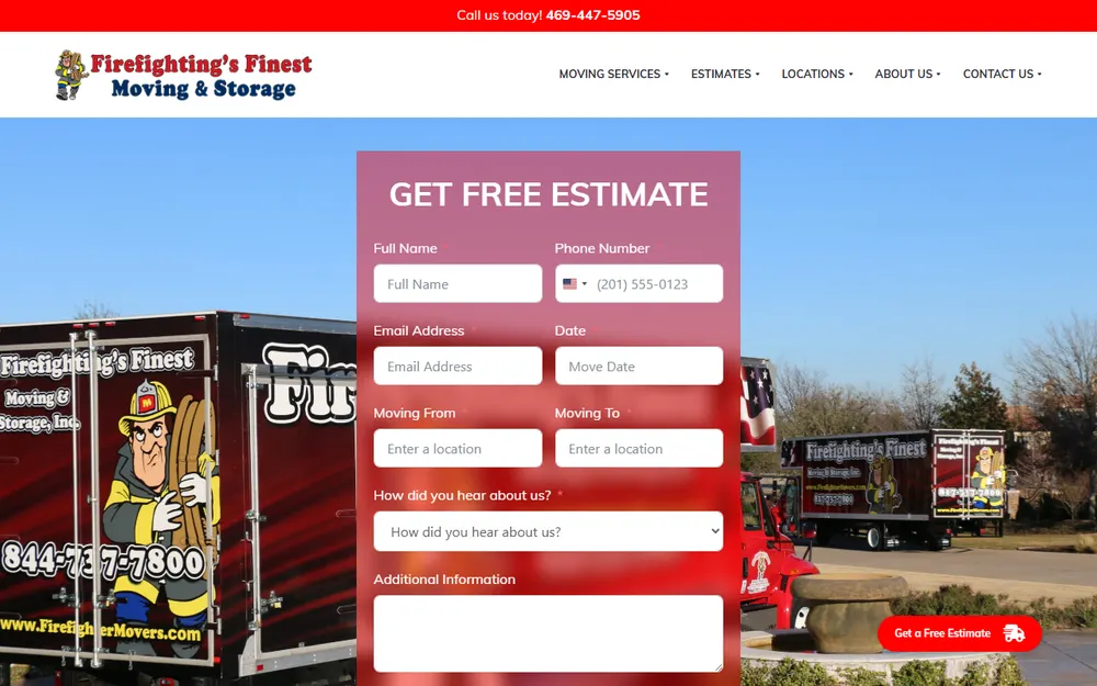 Firefighting's Finest Moving & Storage homepage