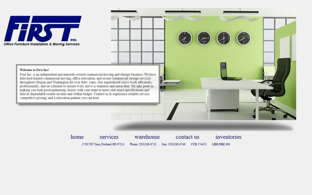 First Inc homepage
