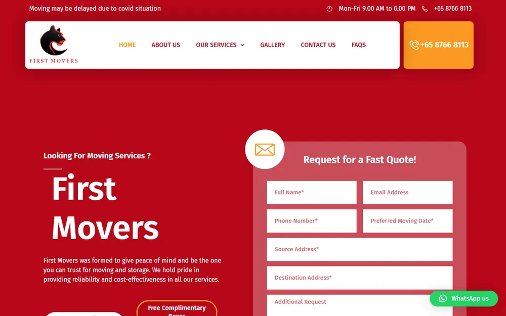 First Movers Pte Ltd homepage