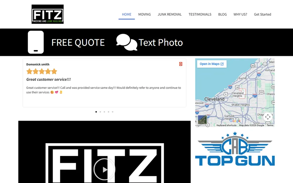 Fitz Moving and Junk Hauling Cleveland, Ohio homepage
