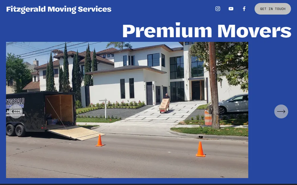 Fitzgerald Moving Services homepage