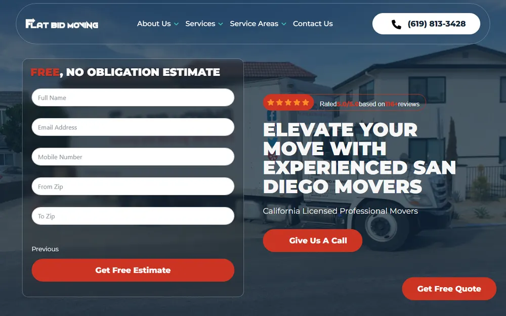 Flat Bid Moving homepage