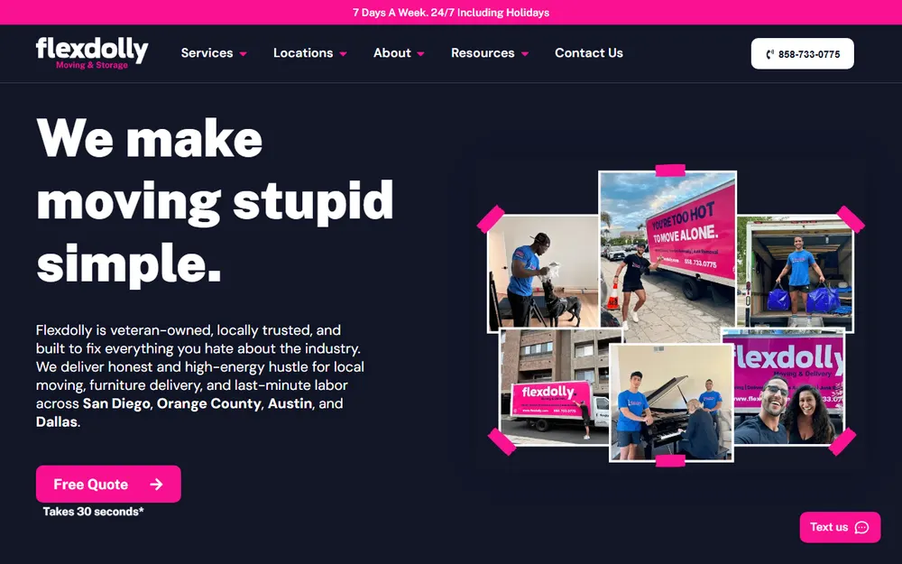 Flexdolly Moving & Delivery homepage
