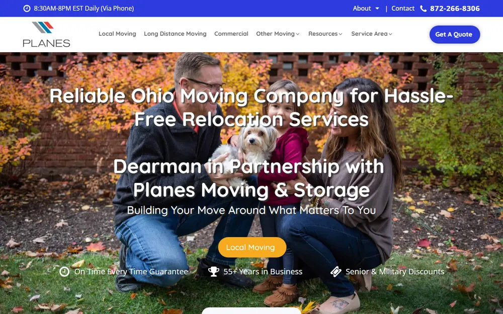 Formally Dearman Moving homepage