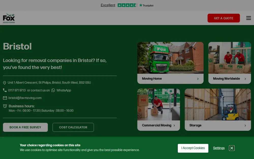 Fox Group (Moving and Storage) Ltd homepage