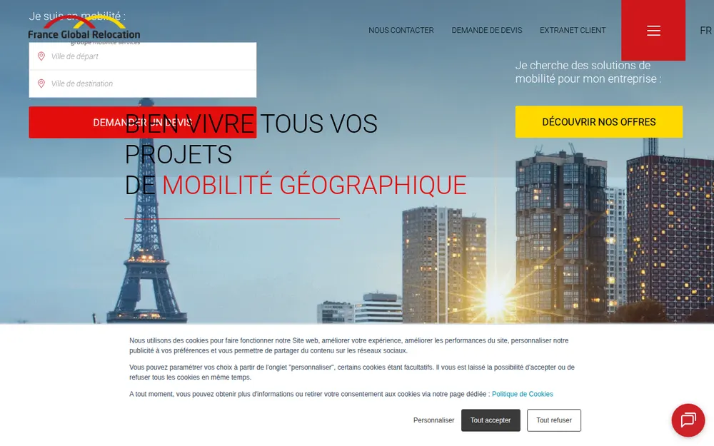 France Global Relocation homepage