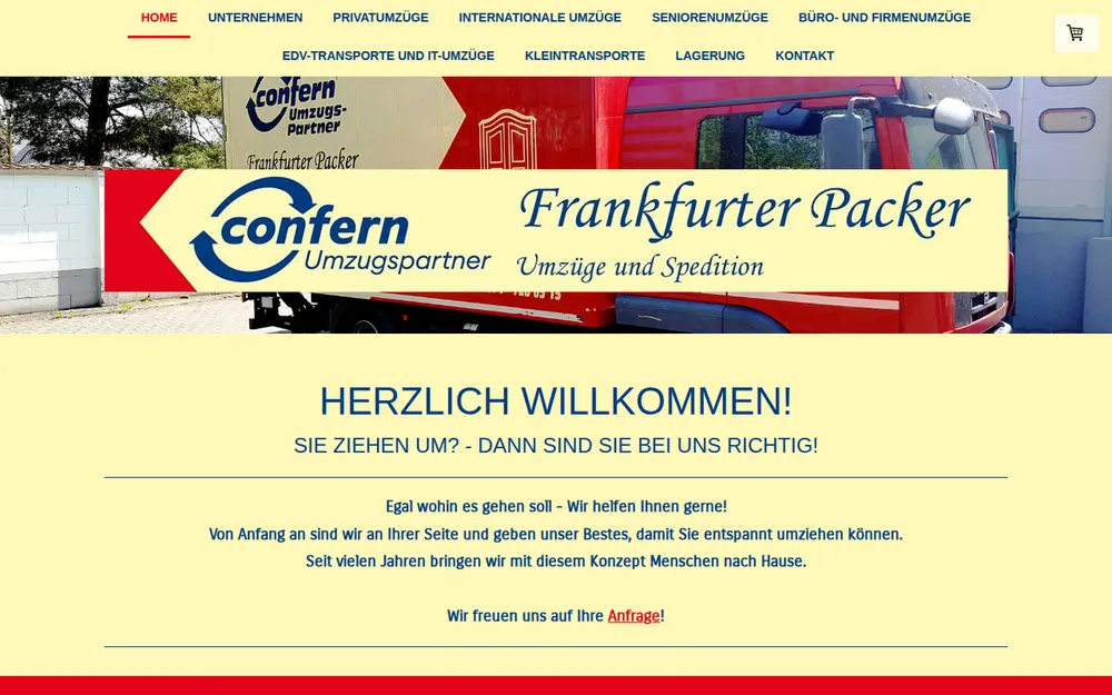 Frankfurter Packer, A.F. Umzüge GmbH homepage