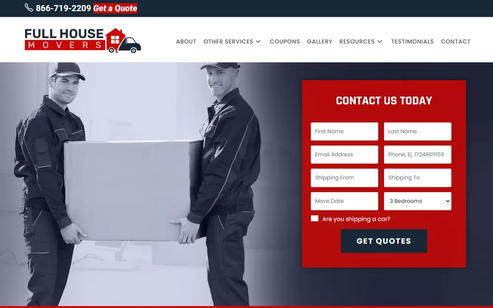 Full house movers homepage