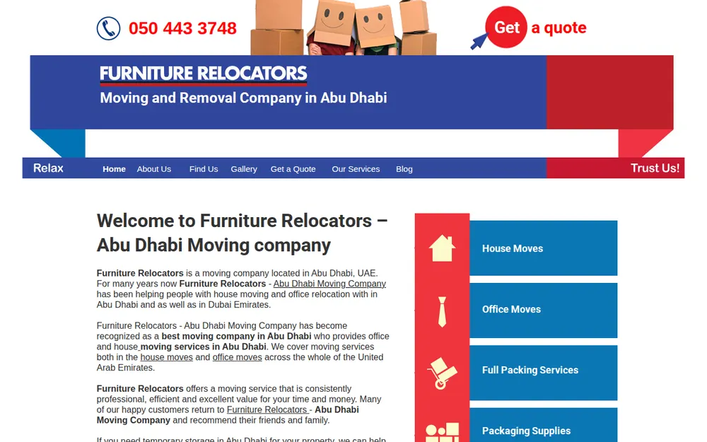 Furniture Relocators homepage