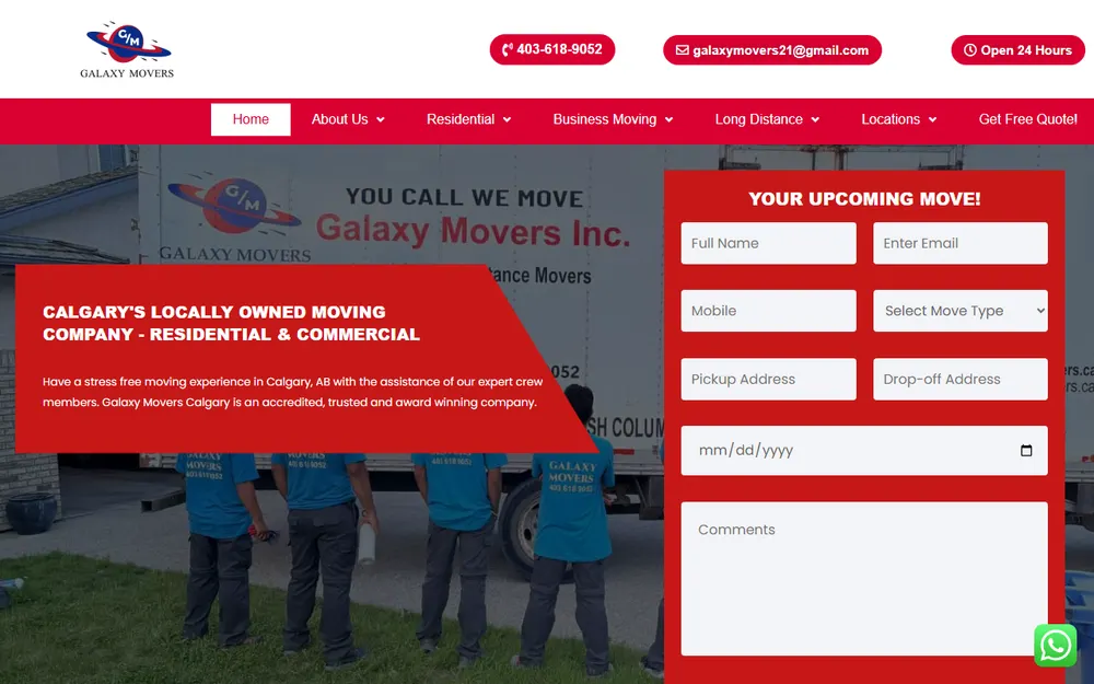 Galaxy Movers Inc homepage