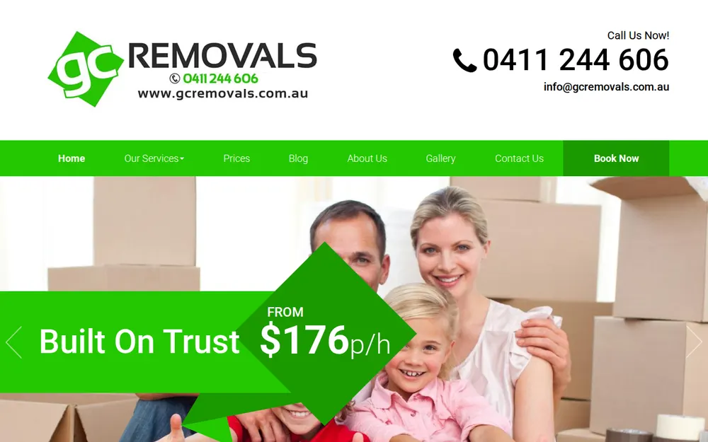 GC Removals homepage