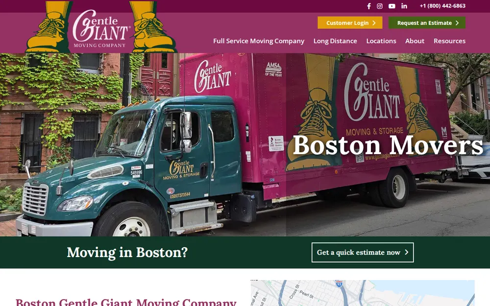 Gentle Giant Moving Company homepage