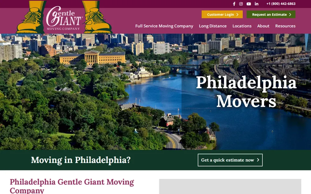 Gentle Giant Moving Company homepage