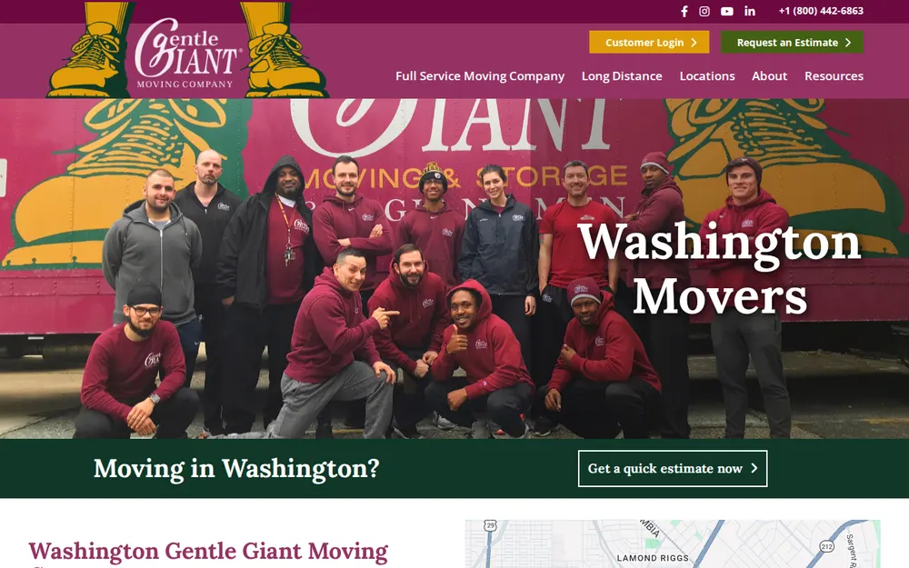 Gentle Giant Moving Company homepage