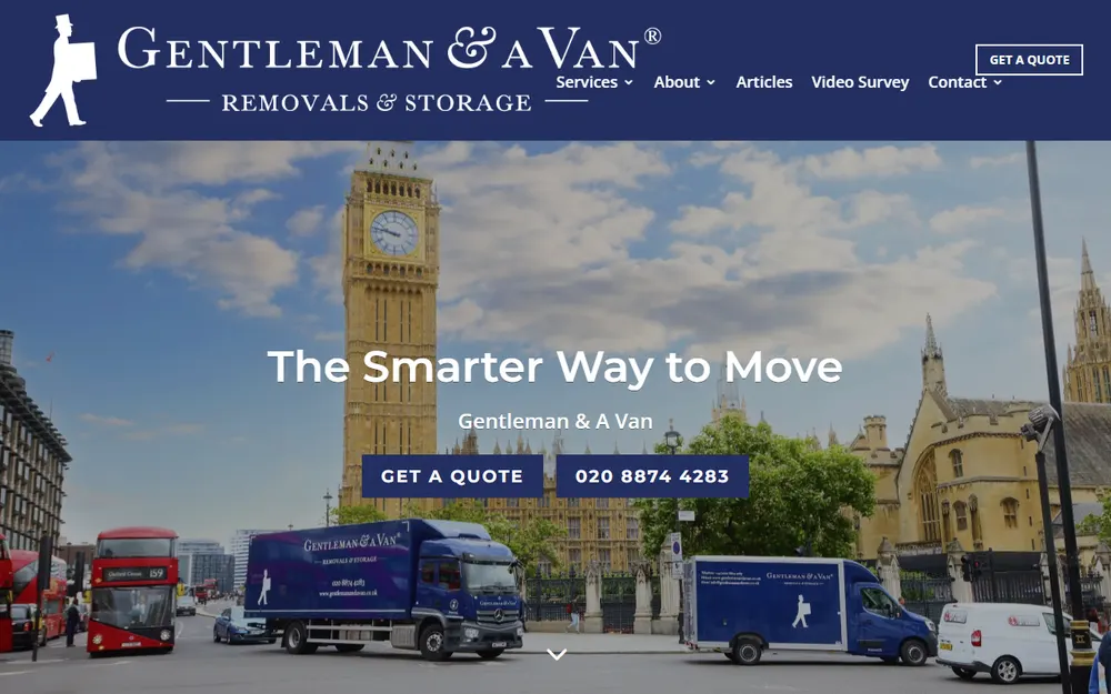 Gentleman & A Van - Removals & Storage homepage