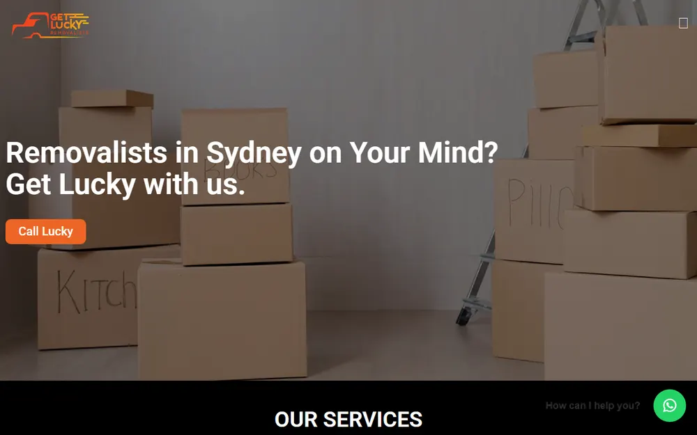 Get Lucky Removalists- Home, Office, Furniture Removalist in Sydney homepage