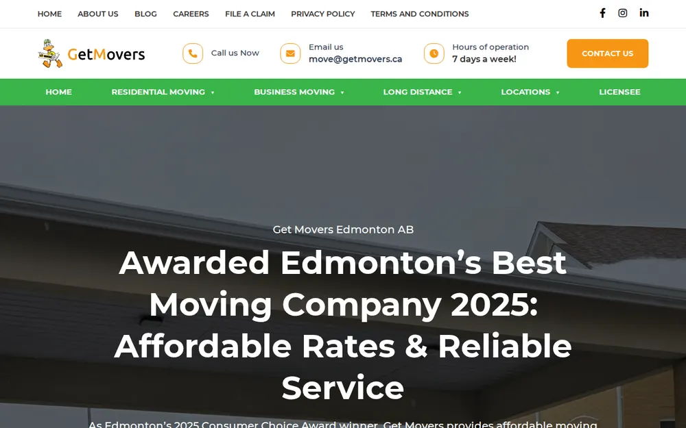 Get Movers homepage