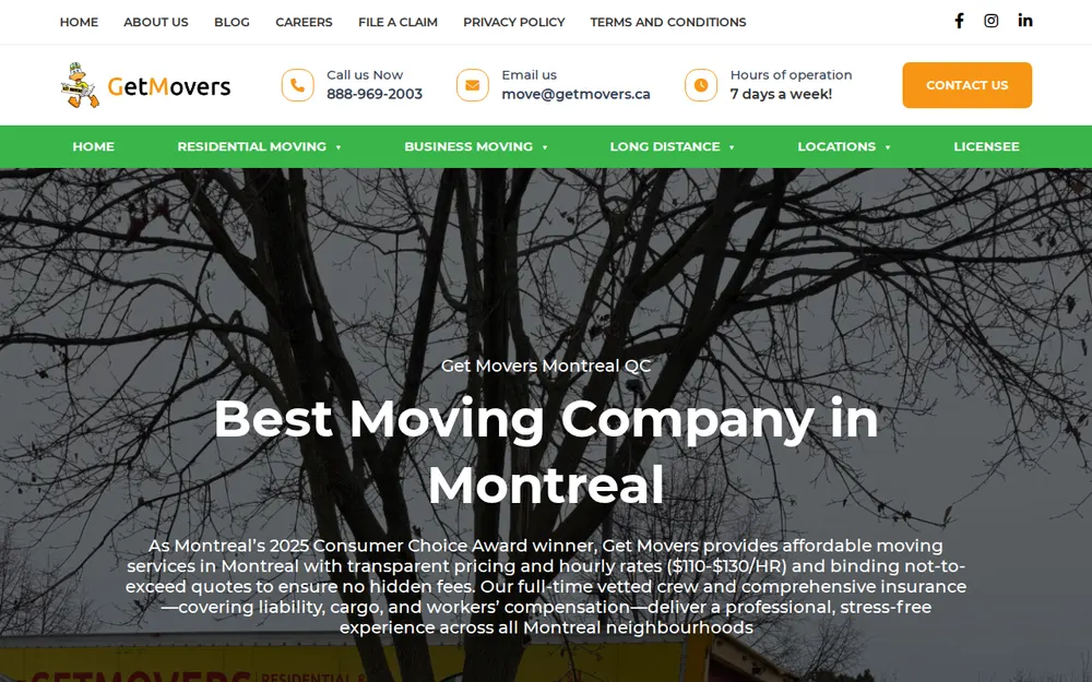 Get Movers homepage
