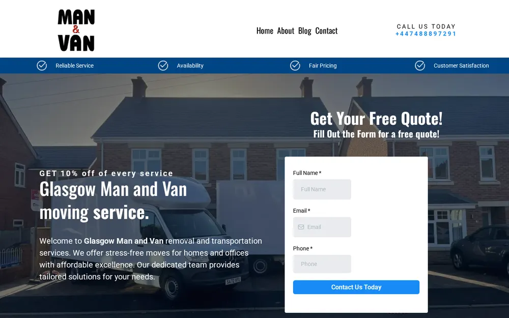 Glasgow Man and Van homepage