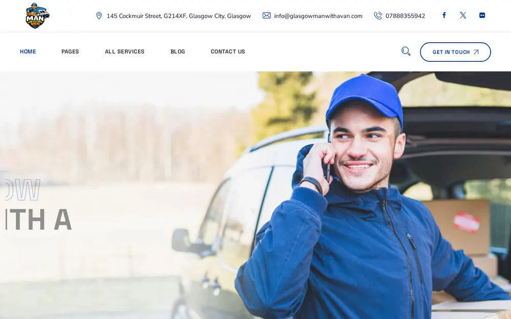 Glasgow Man with a Van homepage
