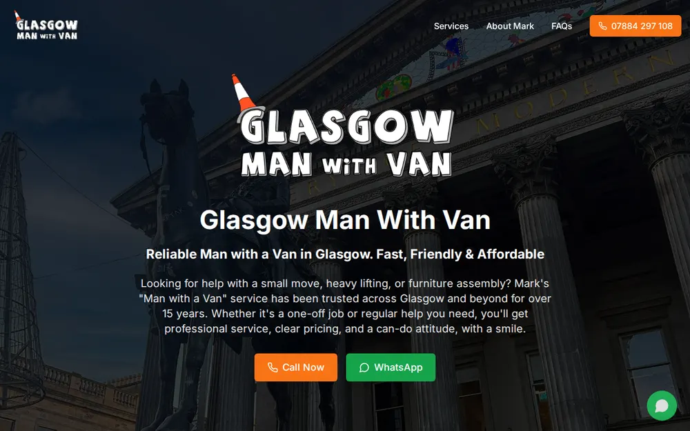 Glasgow Man With Van homepage